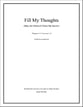 Fill My Thoughts SATB choral sheet music cover